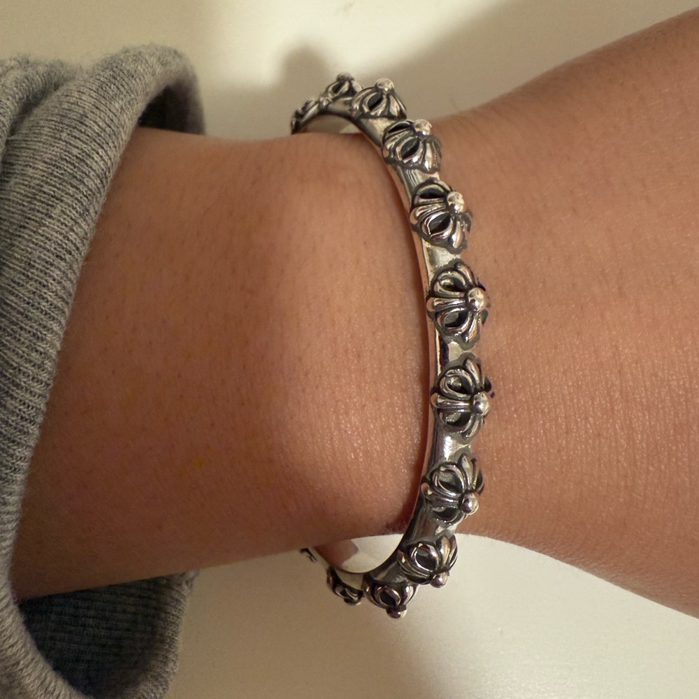 Chrome Hearts Cross Band Silver Bangle